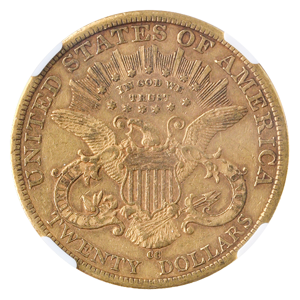 1882-CC $20 Liberty NGC AU53
