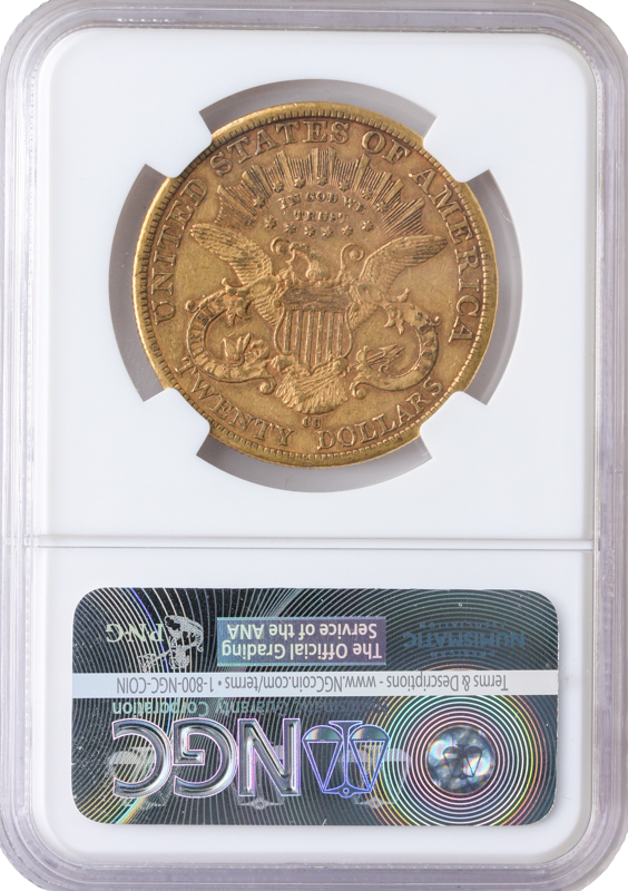 1882-CC $20 Liberty NGC AU53