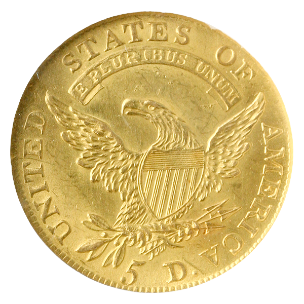1810 $5 Capped Bust Small Date Tall 5 NGC MS62
