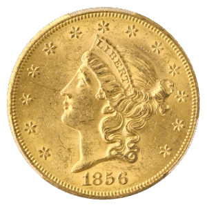 1856-S $20 Liberty PCGS MS62 CAC