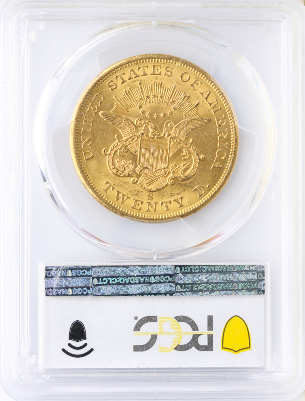 1856-S $20 Liberty PCGS MS62 CAC 1856-S $20 Liberty PCGS MS62 CAC