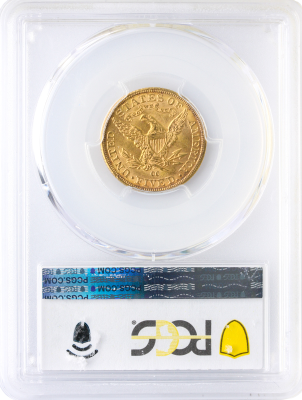1890-CC $5 Liberty PCGS MS62 CAC + 1890-CC $5 Liberty PCGS MS62 CAC +