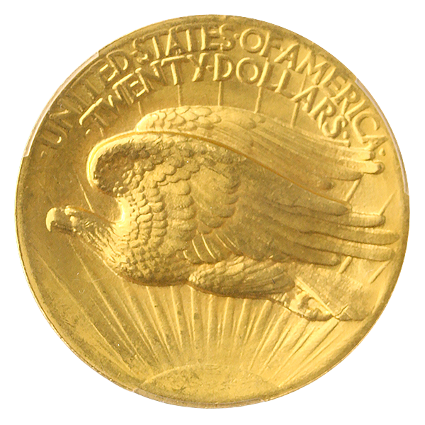 1907 $20 Saint Gaudens High Relief Flat Edge PCGS MS64 CAC