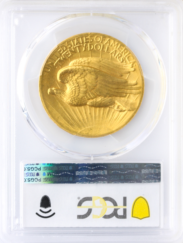 1907 $20 Saint Gaudens High Relief Flat Edge PCGS MS64 CAC