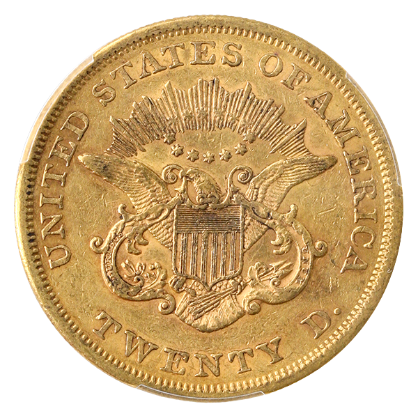 1864 $20 Liberty PCGS AU53 CAC 1864 $20 Liberty PCGS AU53 CAC