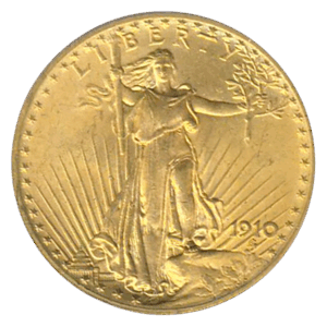 1910 $20 Saint Gaudens PCGS MS65 CAC