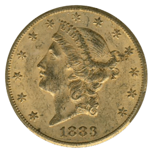 1883-CC $20 Liberty CACG MS60