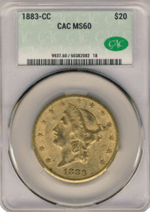 1883-CC $20 Liberty CACG MS60