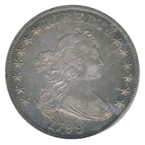 1799 Draped Bust $1 BB-161 PCGS AU50 CAC