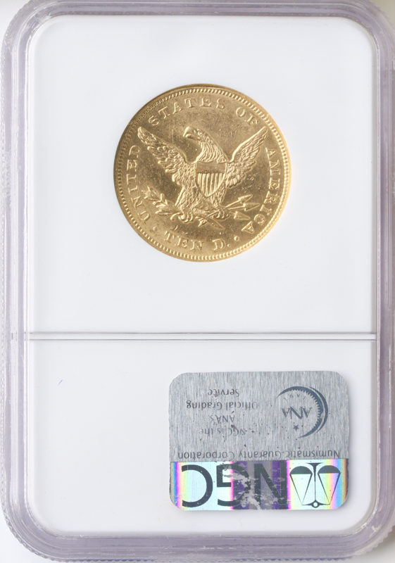 1852 $10 Liberty SS Republic NGC AU58