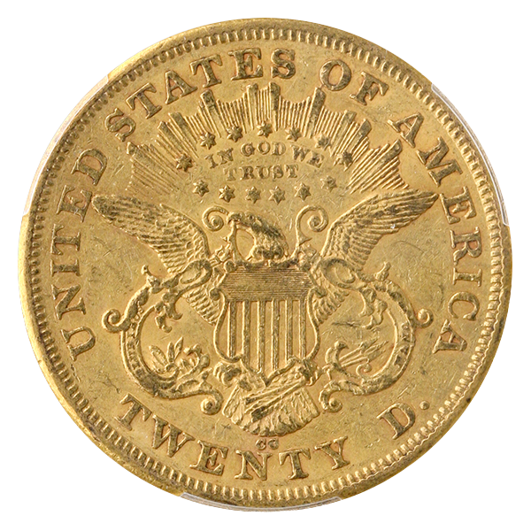 1876-CC $20 Liberty PCGS AU50 CAC 1876-CC $20 Liberty PCGS AU50 CAC