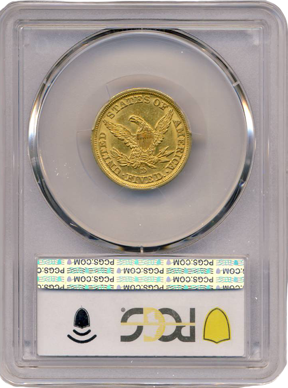 1845-D $5 Liberty PCGS MS61 CAC 1845-D $5 Liberty PCGS MS61 CAC