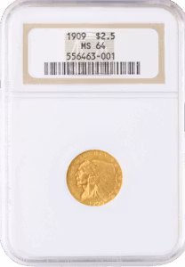 1909 $2.50 Indian NGC MS64
