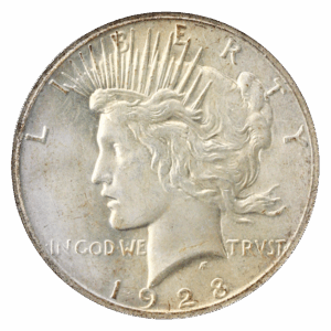 1928 Peace $1 NGC MS65 CAC