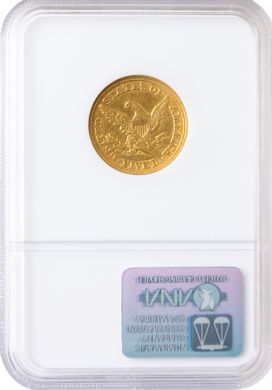 1847 $5 Liberty NGC AU55