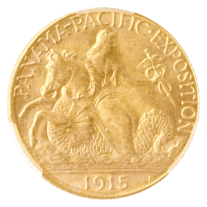 1915-S $2.50  Panama Pacific Gold Commemorative CACG MS65