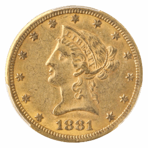 1881-CC $10 Liberty PCGS AU53 CAC