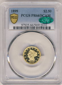 1899 $2.50 Liberty PCGS PR66 Deep Cameo CAC