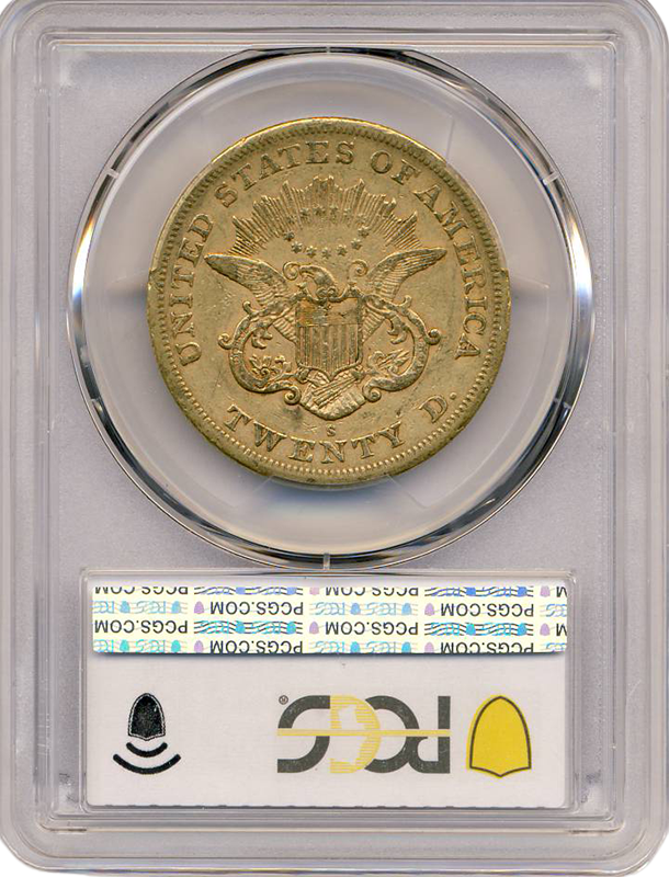 1866-S $20 Liberty No MottoPCGS XF45 CAC 1866-S $20 Liberty No MottoPCGS XF45 CAC