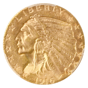 1916-S $5 Indian PCGS MS64 CAC