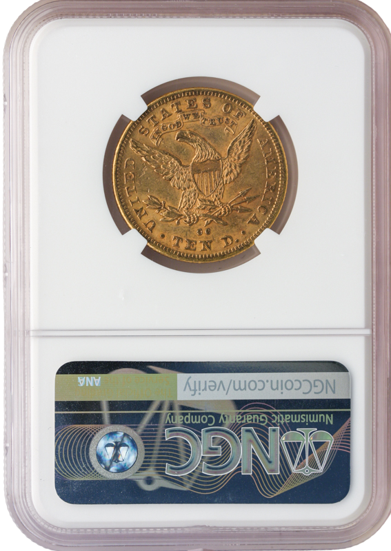 1892-CC $10 Liberty NGC AU58 CAC 1892-CC $10 Liberty NGC AU58 CAC