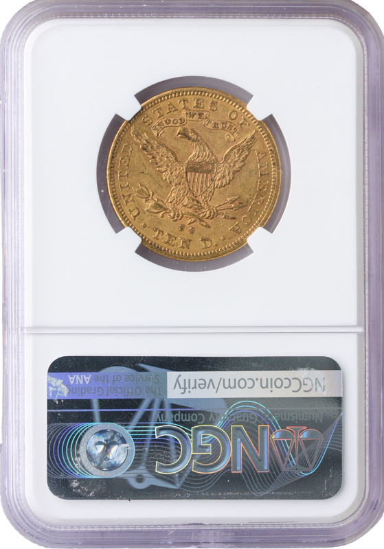 1883-CC $10 Liberty NGC AU58 CAC 1883-CC $10 Liberty NGC AU58 CAC