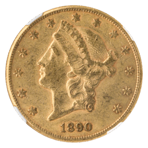 1890-CC $20 Liberty NGC AU55 CAC