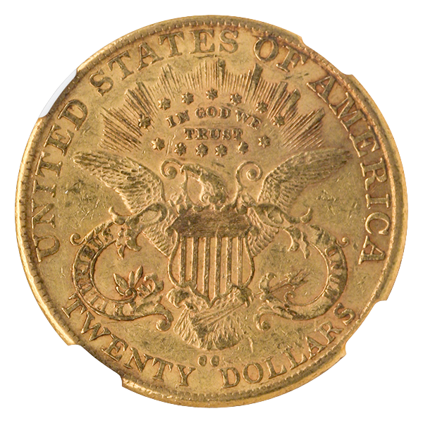 1890-CC $20 Liberty NGC AU55 CAC