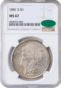 1881-S Morgan $1 MS67 CAC