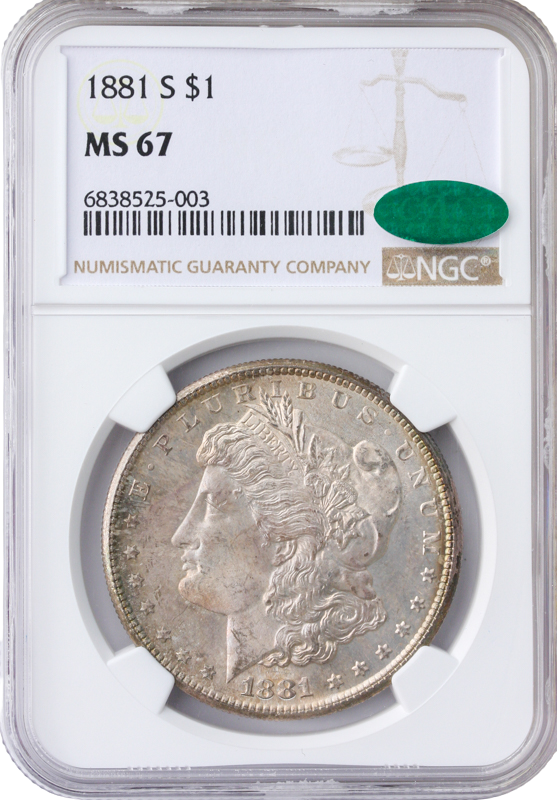 1881-S Morgan $1 MS67 CAC 1881-S Morgan $1 MS67 CAC