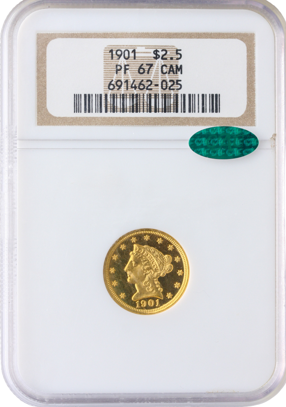 1901 $2.50 Liberty NGC PR67 Cameo