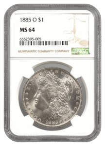 1885-O Morgan $1 NGC MS64