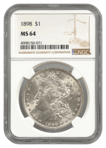 1898 Morgan $1 NGC MS64