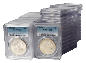 50-Piece Morgan Dollar Set PCGS MS63