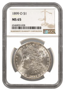1899-O Morgan $1 NGC MS65