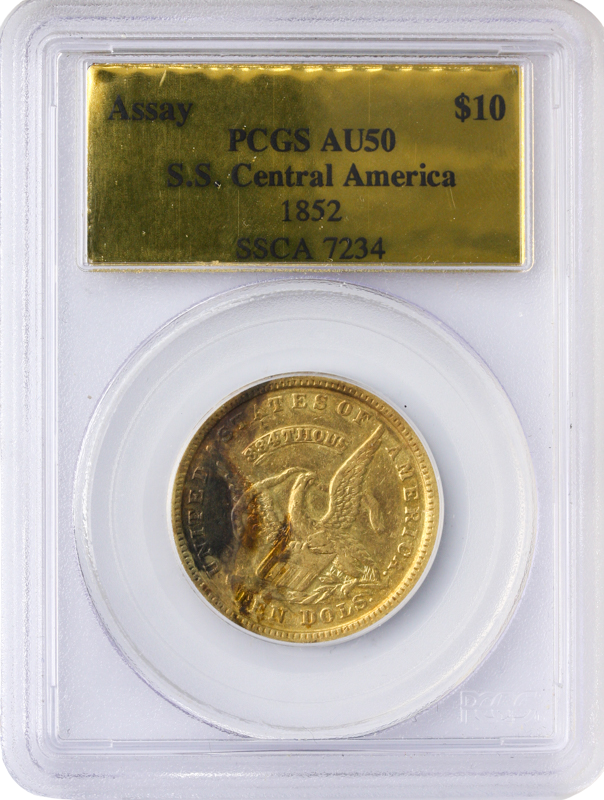 1852 $10 ASSAY SSCA PCGS AU50