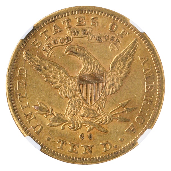 1884-CC $10 Liberty NGC AU53 CAC 1884-CC $10 Liberty NGC AU53 CAC