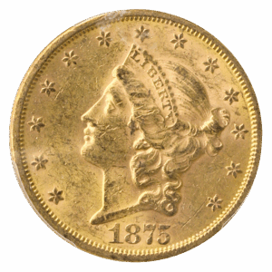1875-S $20 Liberty PCGS MS60 CAC