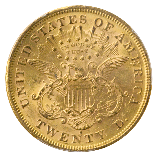 1875-S $20 Liberty PCGS MS60 CAC 1875-S $20 Liberty PCGS MS60 CAC