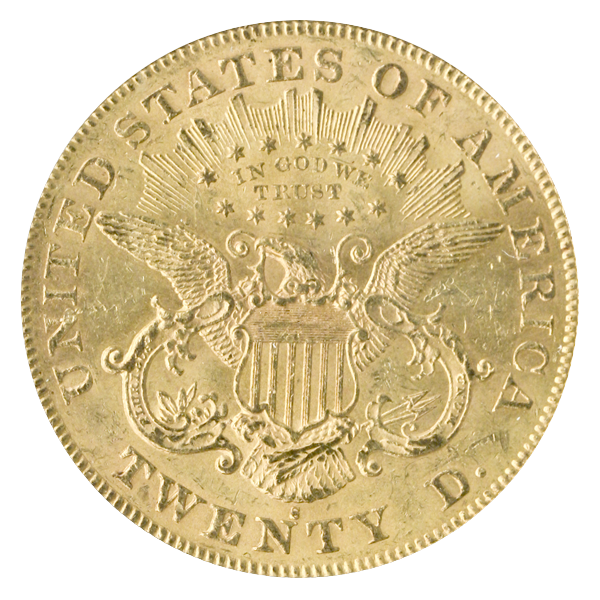 1875-S $20 Liberty PCGS MS61