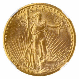 1927-S $20 Saint Gaudens NGC MS62 CAC