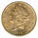 1893-CC $20 Liberty CACG MS61