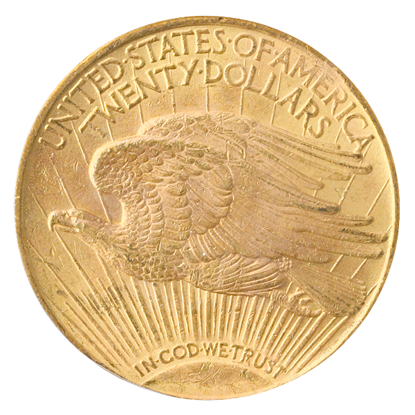 1908-D $20 Saint-Gaudens With Motto PCGS MS63