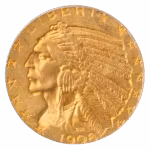 1908 $5 Indian PCGS MS63