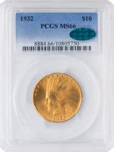 1932 $10 Indian PCGS MS66 CAC