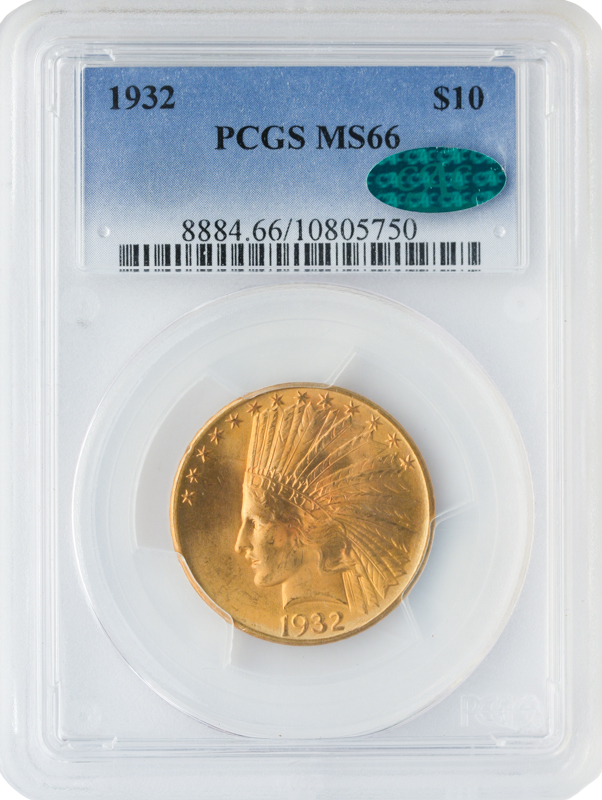1932 $10 Indian PCGS MS66 CAC