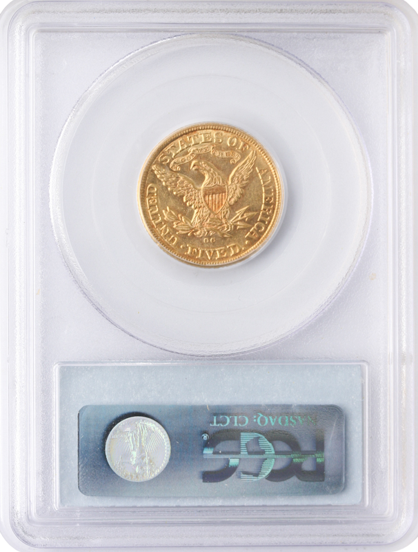 1880-CC $5 Liberty PCGS AU58 CAC 1880-CC $5 Liberty PCGS AU58 CAC