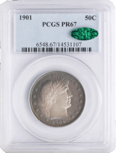 1901 Barber Half Dollar PCGS PR67 CAC