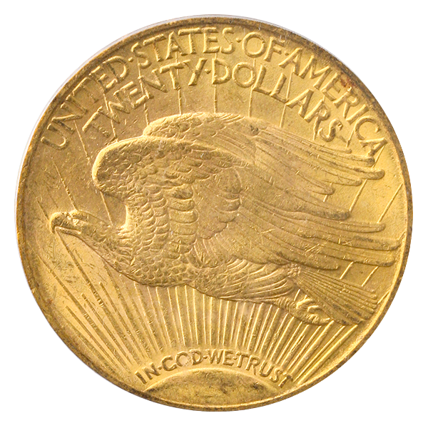 1909/8 $20 Saint Gaudens PCGS MS62 CAC