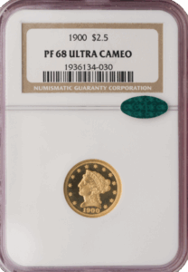 1900 $2.50 Liberty NGC PR68 CAC Ultra Cameo